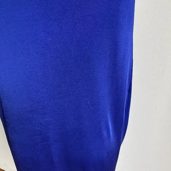 ALEXANDER McQUEEN Blue Ruched Bodycon Dress